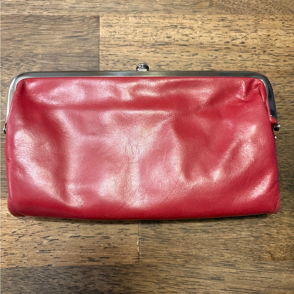 Vintage HOBO International Red Leather Clutch